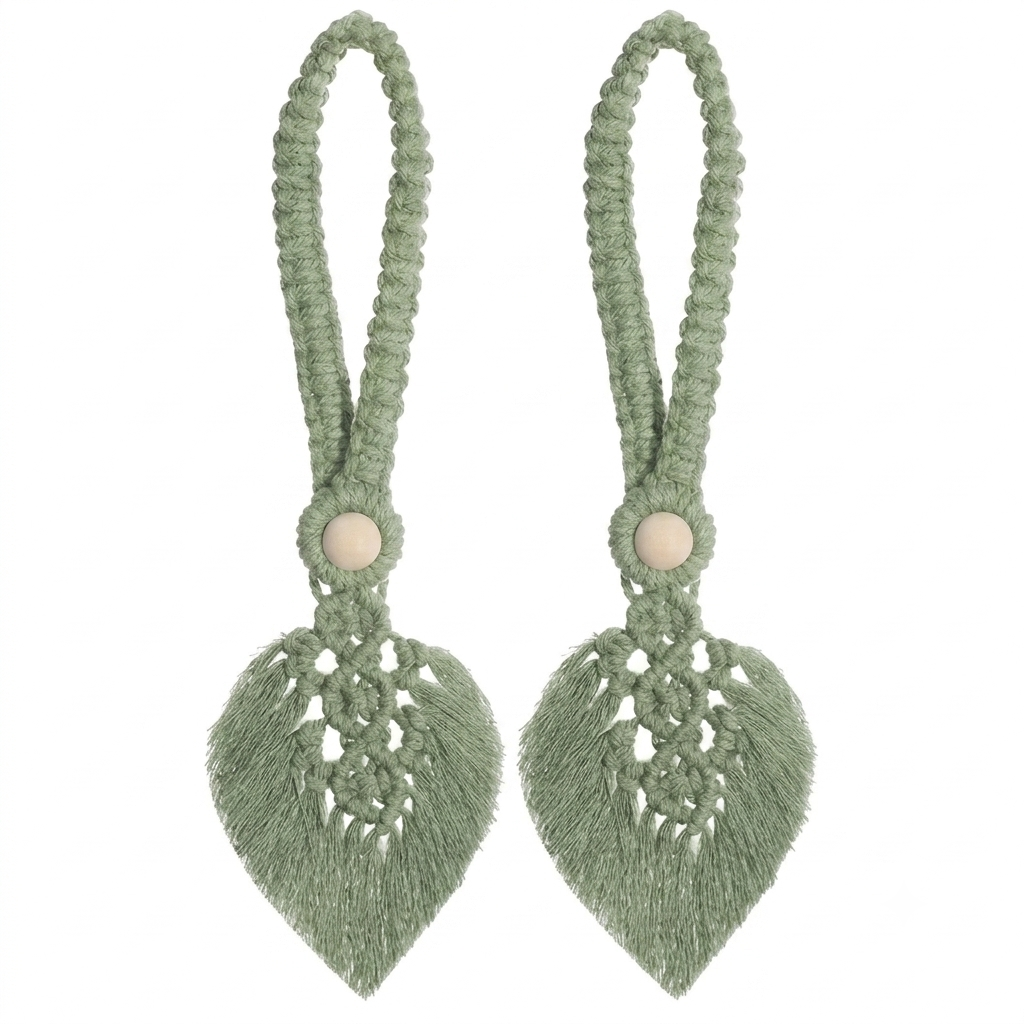 Boho Style Leaf Tiebacks
