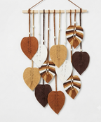 Macrame Leaf Wall Hanging Tapestry, Bohemian Style