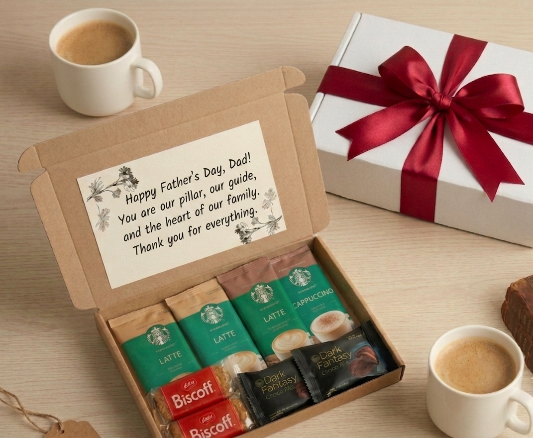 Costa Starbucks Coffee Treat Box, Biscoff, Dark Fantasy Cookies, Letterbox Gift