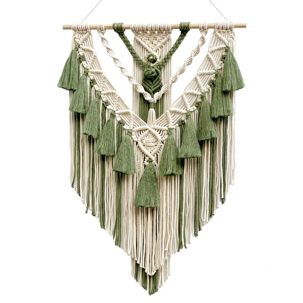 Beautiful Khaki Tassel Wall Hangings