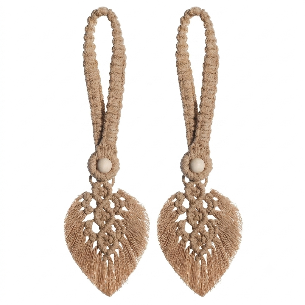 Boho Style Leaf Tiebacks