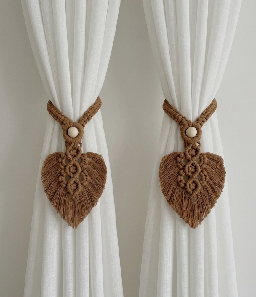 Boho Style Leaf Tiebacks