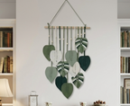 Macrame Leaf Wall Hanging Tapestry, Bohemian Style