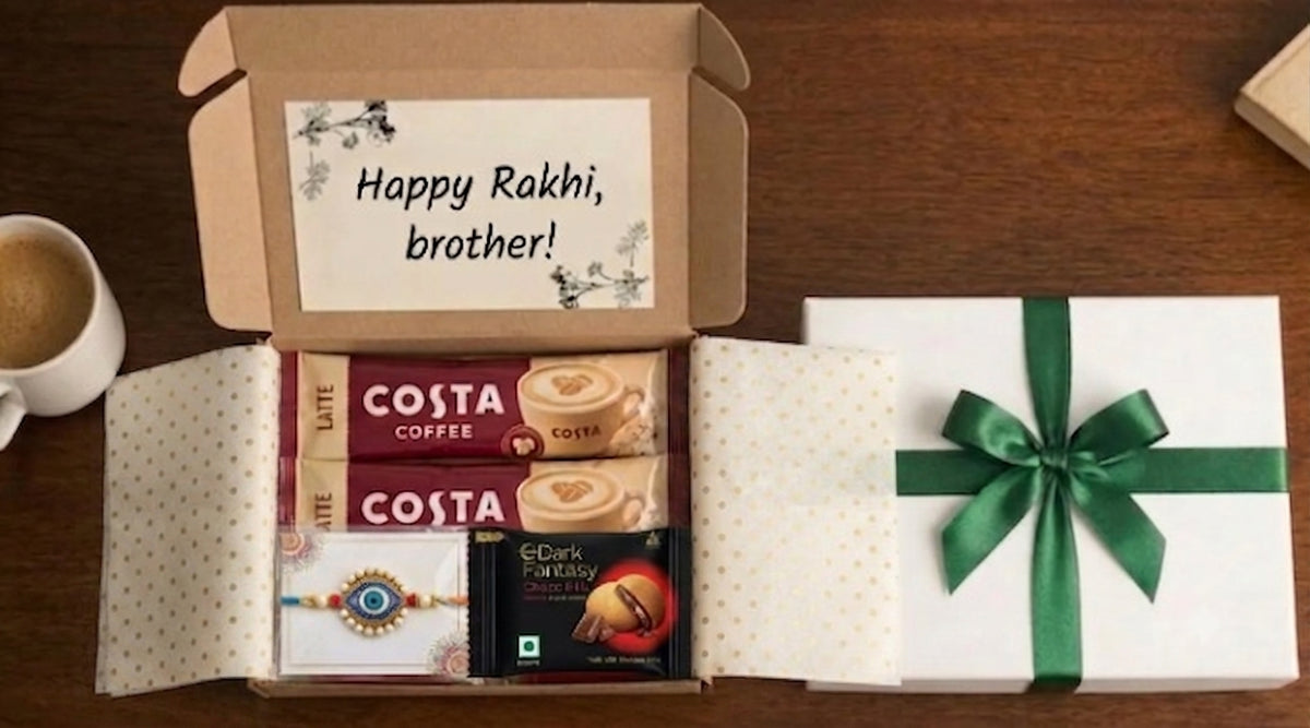Rakhi Gift Box for Brother, Personalized Raksha Bandhan Hamper, Traditional Rakhi