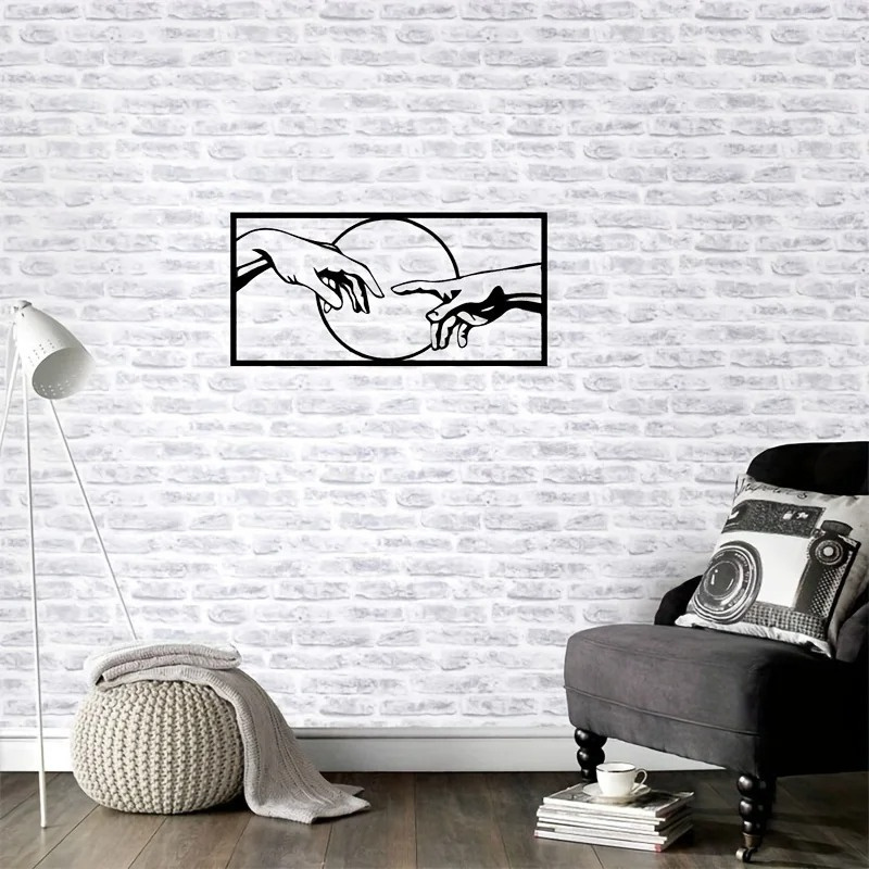 Modern Black Metal Wall Art - Image 2