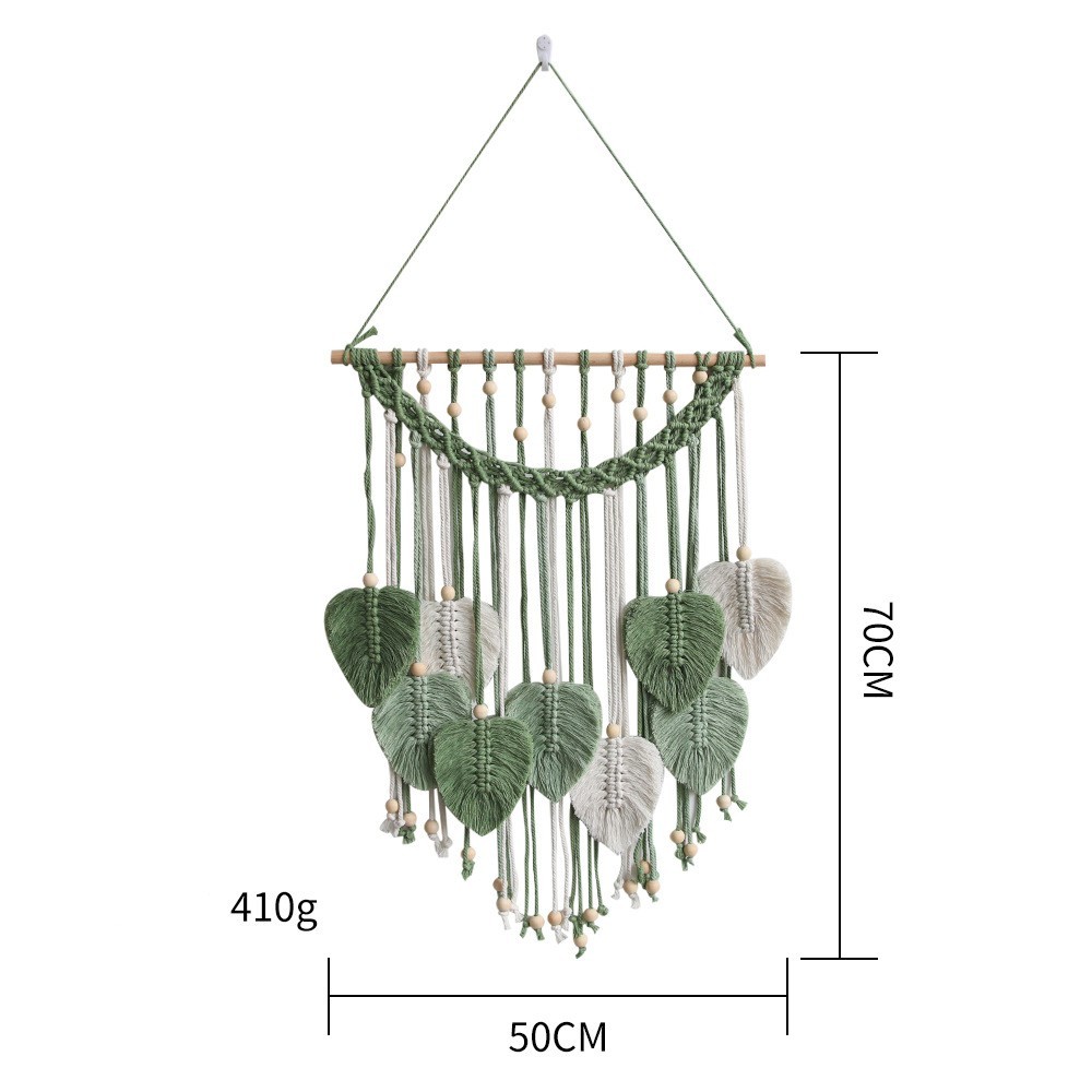 Nordic Style Home Decorative Wall Hangings Hand-woven Leaf Tapestry - Image 8