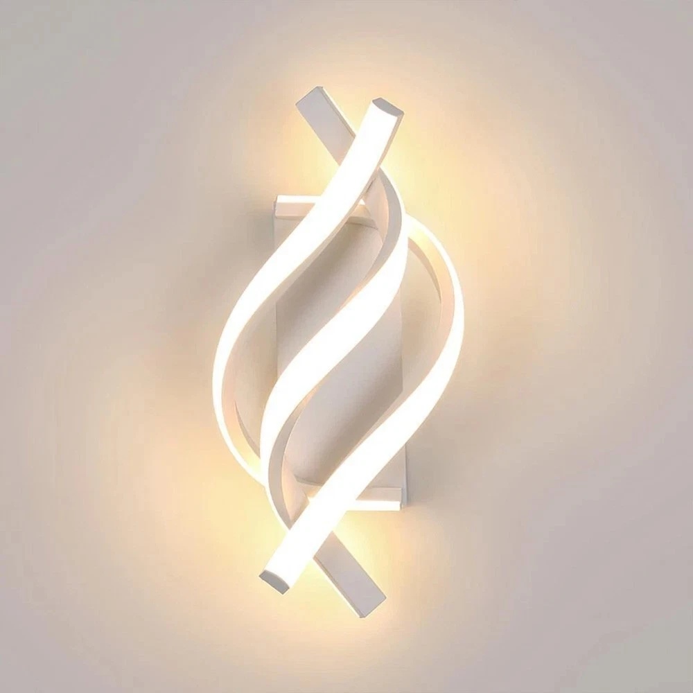 Creative LED Wall Light Black - 22W 3-Color Change Bedroom Indoor WallLamp UK