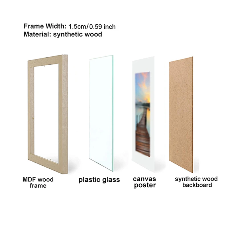 1/2/3pcs Wood Picture Frame A4 8X12in Honors Certificate Document Frame Wooden Photo Frame for Wall Hanging Desktop Disply - Image 4