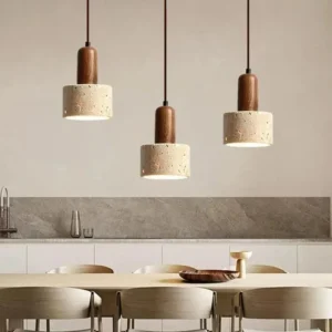 Vintage Yellow Marble Pendant Light Wabi Sabi Nordic Bedroom Bedhead Chandelier