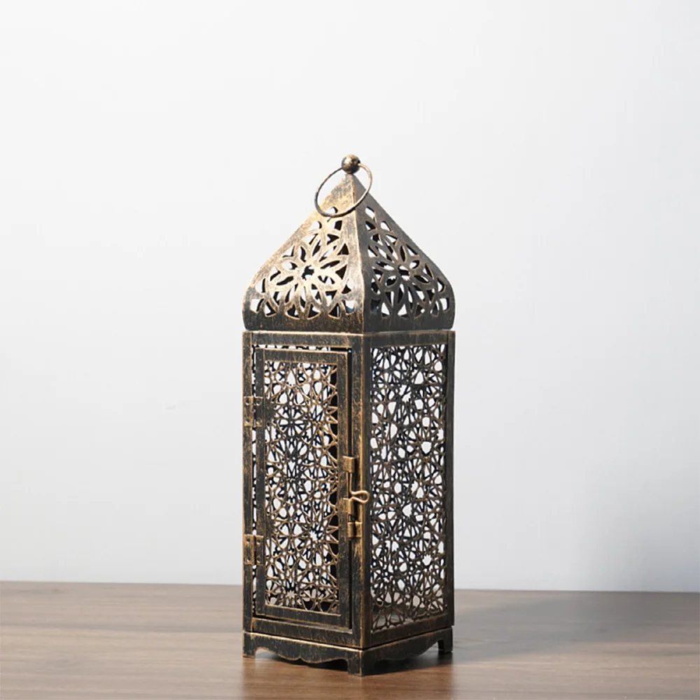 2-Pack Iron Metal Moroccan Style Lanterns Hollow-Out - Image 4