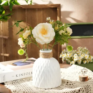 Scandinavian Home Decoration Vase- Water Ripple Style, Twine Plastic, Small Flower Arrangement Vase