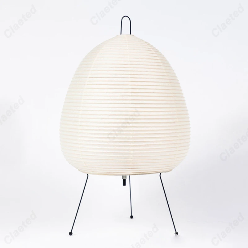 Japanese Design Paper Table Lamp Tripod Rice Paper Lantern Lamp - Image 5